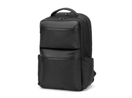 COPENHAGEN. Wasserabweisender Rucksack aus recyceltem Twill mit zwei großen Fronttaschen, 17'3 Zoll