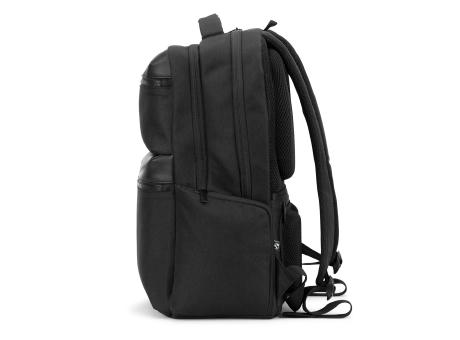 COPENHAGEN. Wasserabweisender Rucksack aus recyceltem Twill mit zwei großen Fronttaschen, 17'3 Zoll