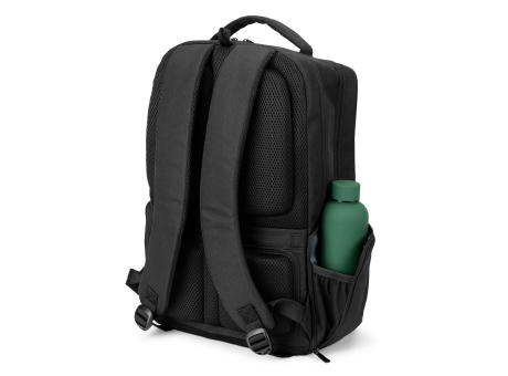 COPENHAGEN. Wasserabweisender Rucksack aus recyceltem Twill mit zwei großen Fronttaschen, 17'3 Zoll