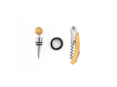 SAVORY. Weinset aus Bambus und Edelstahl