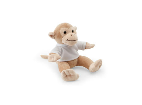 MONKY. Plüschtier in Form eines Affen mit T-Shirt