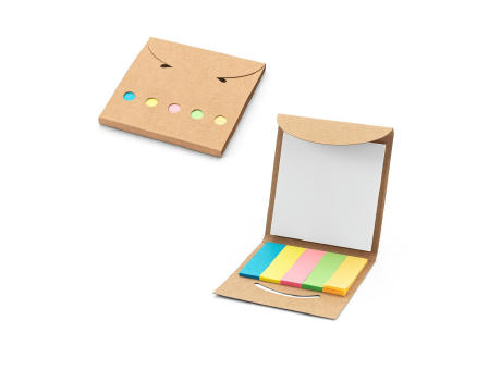 AINSLEY. Büroset 2-in-1- aus 100 % Recyclingpapier mit 6 Haftnotizblöcken