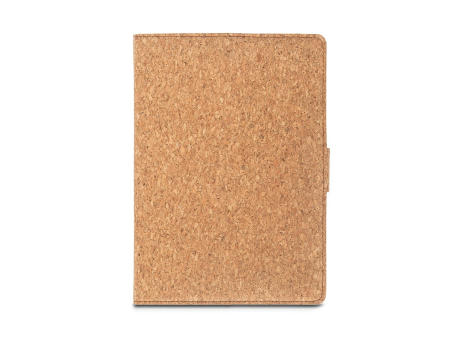 FIELDING. Mappe A5 aus Kork und recyceltem Polyester (100 % rPET) mit abnehmbarem Notizblock