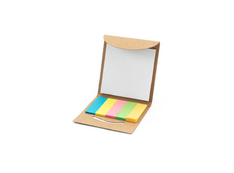 AINSLEY. Büroset 2-in-1- aus 100 % Recyclingpapier mit 6 Haftnotizblöcken