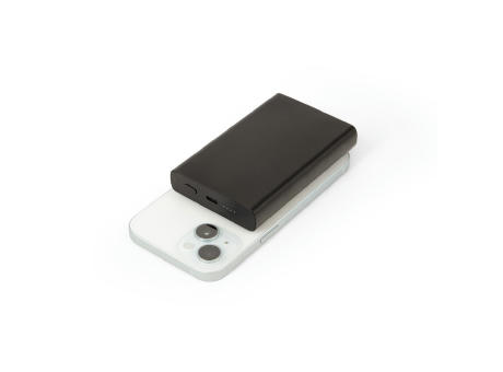WRIGHT 10. Magnetische Powerbank mit Schnellladefunktion aus recyceltem Aluminium und recyceltem ABS, 10'000 mAh