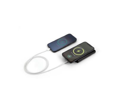 WRIGHT 10. Magnetische Powerbank mit Schnellladefunktion aus recyceltem Aluminium und recyceltem ABS, 10'000 mAh