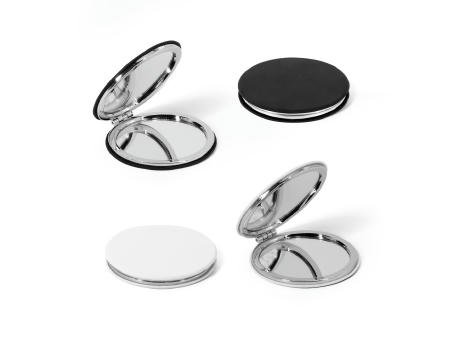 FREYA. Runder doppelseitiger Spiegel mit matter PU-Außenseite