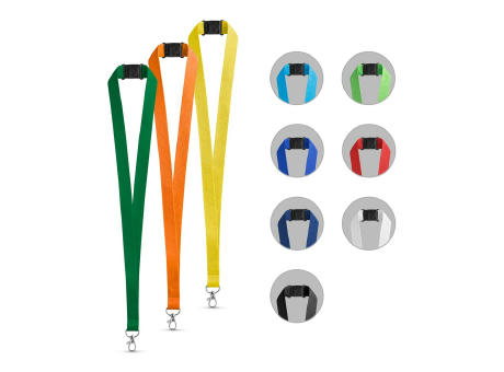 LEEDS. Lanyard aus Polyester mit Sicherheitsverschluss