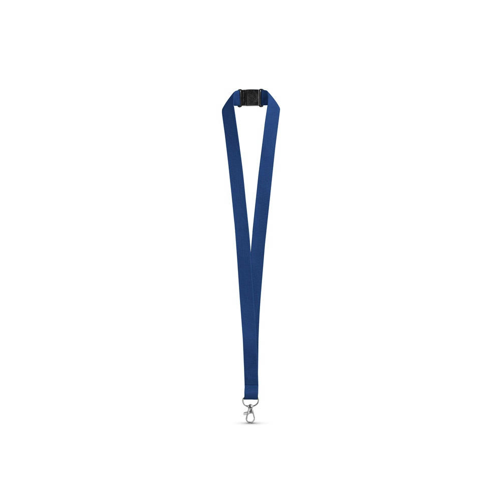 LEEDS. Lanyard aus Polyester mit Sicherheitsverschluss