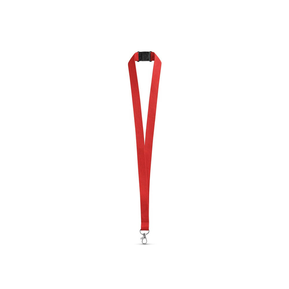 LEEDS. Lanyard aus Polyester mit Sicherheitsverschluss
