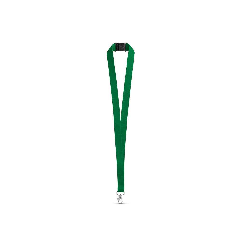 LEEDS. Lanyard aus Polyester mit Sicherheitsverschluss