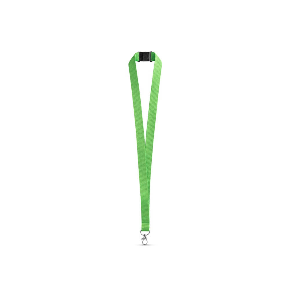 LEEDS. Lanyard aus Polyester mit Sicherheitsverschluss