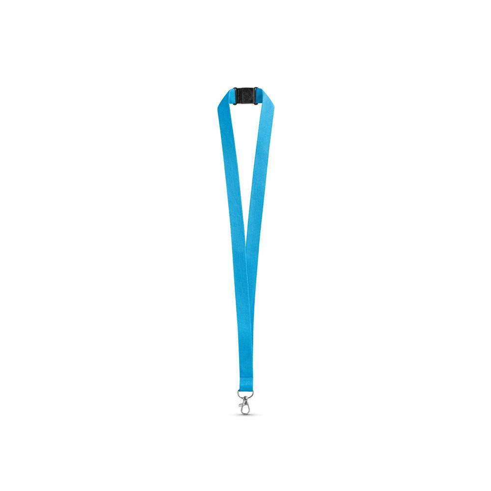 LEEDS. Lanyard aus Polyester mit Sicherheitsverschluss