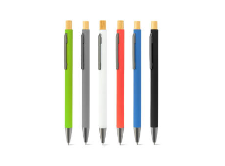 ZYLEN. Kugelschreiber aus recyceltem Aluminium (100 % rAL) mit Gummibeschichtung