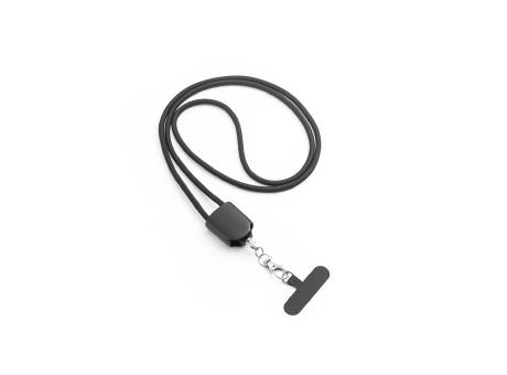 ZEWAIL. Lanyard mit Smartphone-Halterung, USB-C-Kabel und verschiedenen Adaptern aus recyceltem ABS und recyceltem TPE