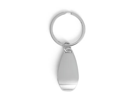 HELLI. Schlüsselanhänger aus Metall mit einem Flaschenöffner