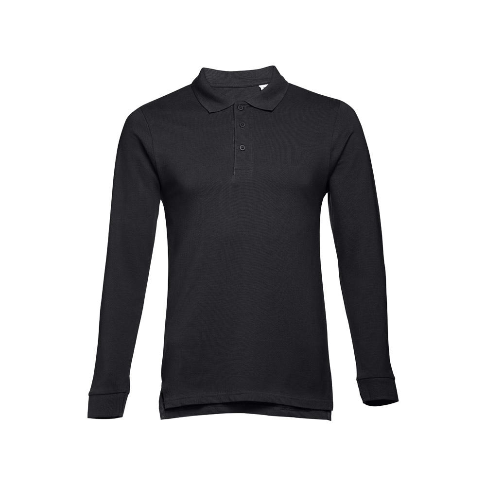 THC BERN II. Langarm-Poloshirt für Herren aus kardierter Baumwolle
