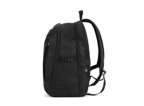 UDINE. Rucksack mit komplett öffnendem Fach aus recyceltem 300D Polyester, 16"
