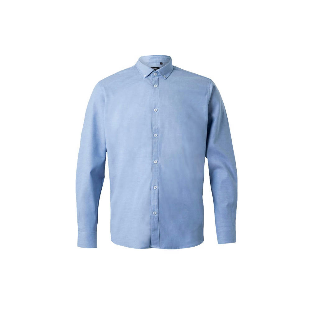 VL PRITHVI MAN. Hemd Oxford (180 g/m²) für Herren, aus Baumwolle (50 %), Polyester (45 %) und Elasthan (5 %)