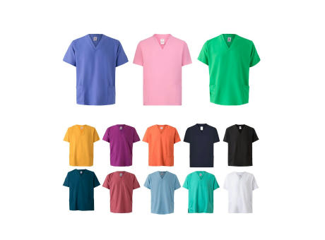 VL FLORA. Kurzarm-Tunika (140 g/m²), aus 100 % Mikrofaser