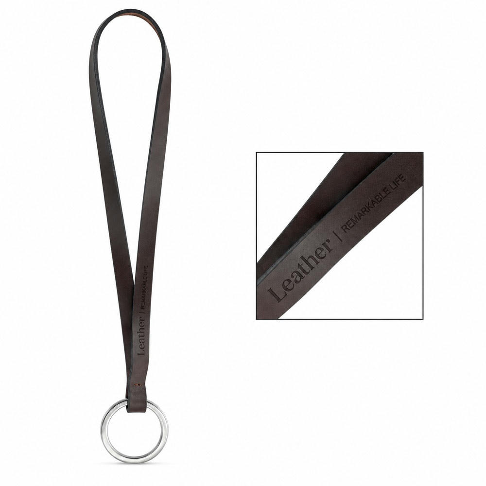 Gedrucktes Muster von Lanyard LEATHER Short Slim (10 mm)