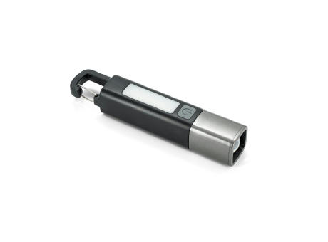 WIGGINS. ABS-Taschenlampe mit einer 2-W-LED-Leuchte (53 Lumen) an der Vorderseite und einer COB-Leuchte (53 Lumen) an der Oberseite