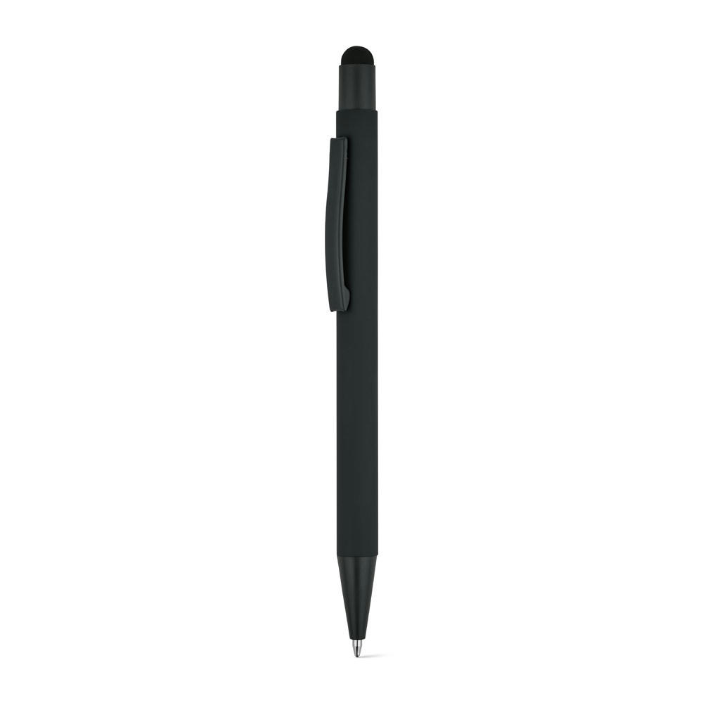 CLINT TOUCH. Kugelschreiber mit modernem Design aus recyceltem Aluminium (100% rAL) mit Gummibeschichtung