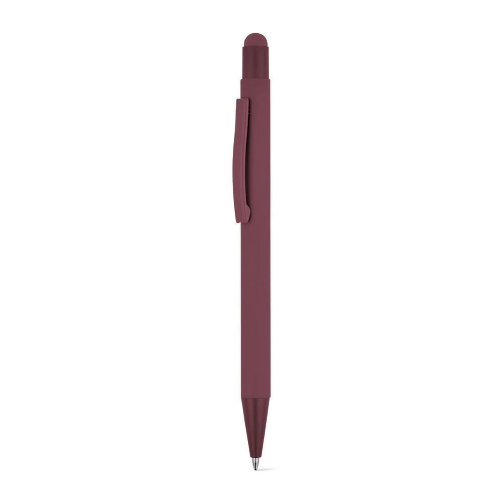 CLINT TOUCH. Kugelschreiber mit modernem Design aus recyceltem Aluminium (100% rAL) mit Gummibeschichtung