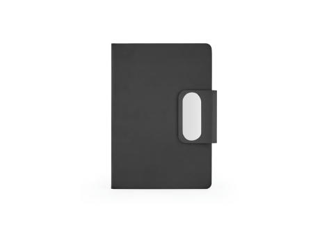 GARRETT. Set bestehend aus 1 Kugelschreiber und 1 Notizblock, aus PU und Edelstahl