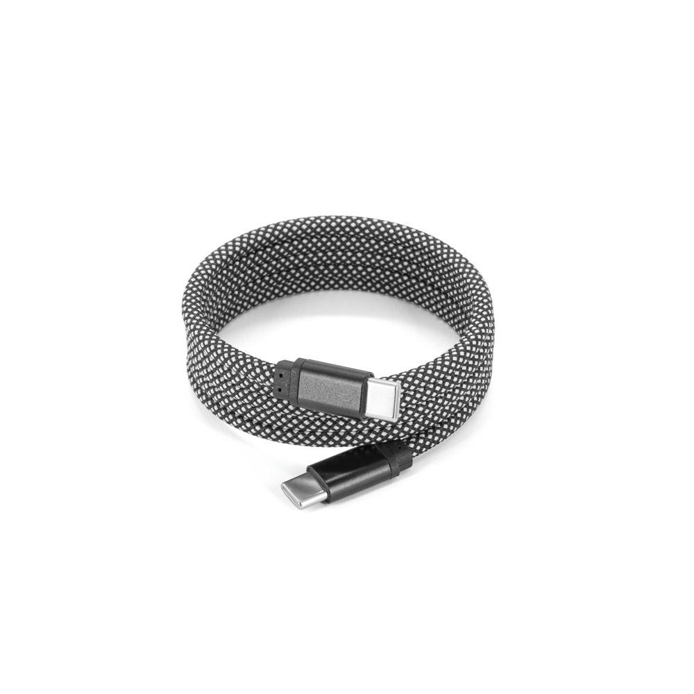 NADELLA. USB-C-zu-USB-C-Kabel mit geflochtenem Polyesterkabel (60 W) und einem Magnetsystem zum einfachen Aufwickeln