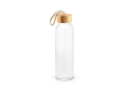 CROSBY. Glasflasche mit Bambusdeckel, 520 ml