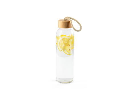 CROSBY. Glasflasche mit Bambusdeckel, 520 ml