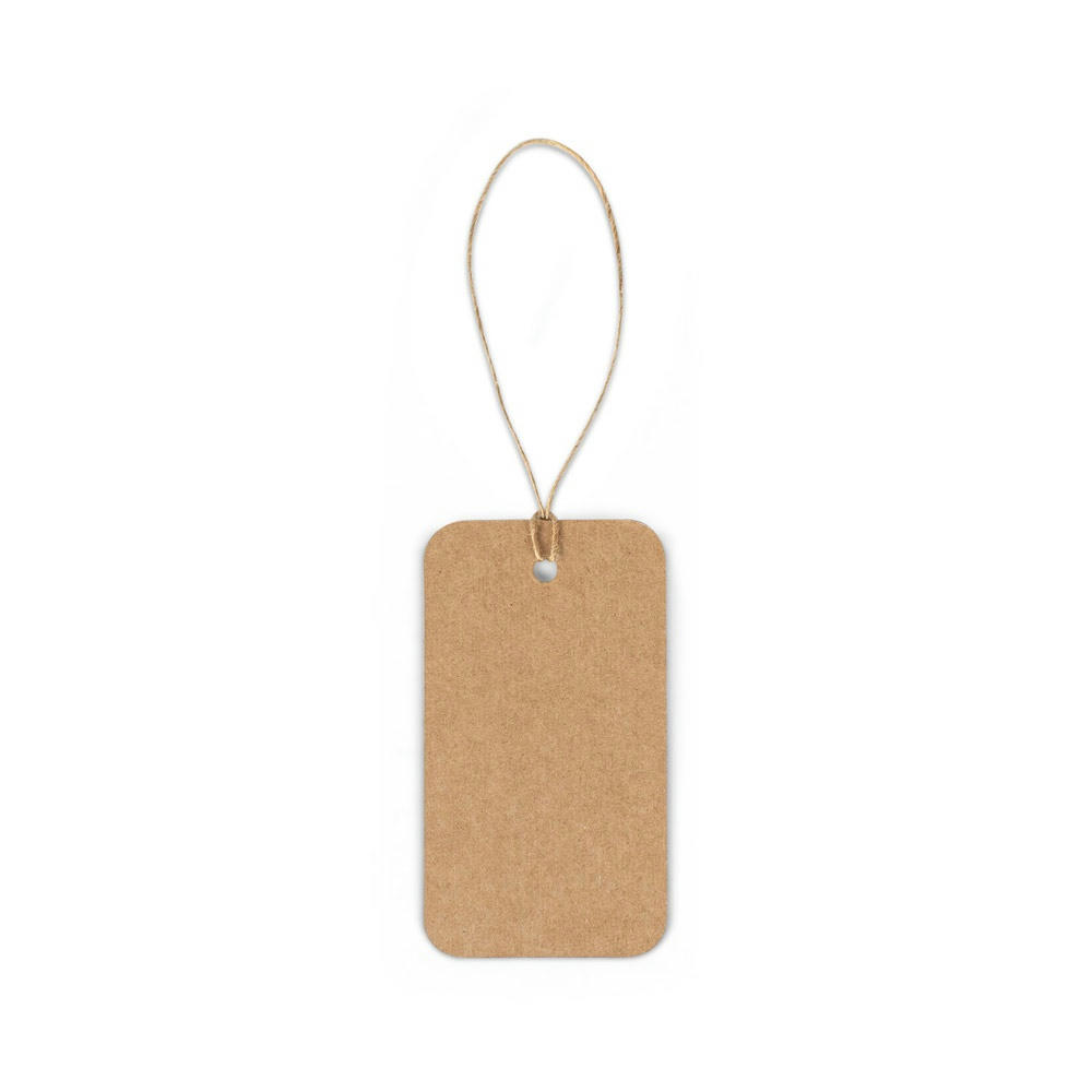 LABEL RECTANGULAR. Rechteckiges Etikett aus 100% Recyclingpapier (700 g/m²)