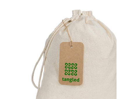 LABEL RECTANGULAR. Rechteckiges Etikett aus 100% Recyclingpapier (700 g/m²)