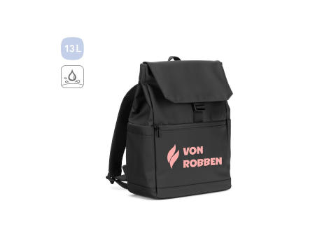 AZORES BAG. Laptop-Rucksack (16") aus PU, mit Klappe, die alle Fächer abdeckt