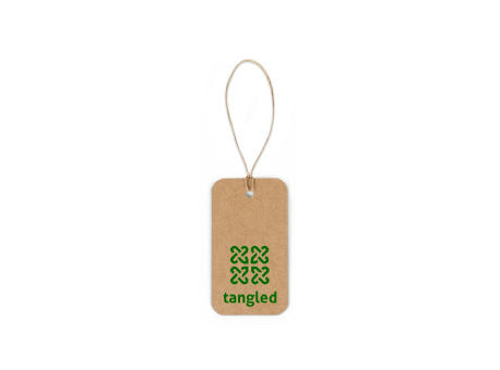 LABEL RECTANGULAR. Rechteckiges Etikett aus 100% Recyclingpapier (700 g/m²)