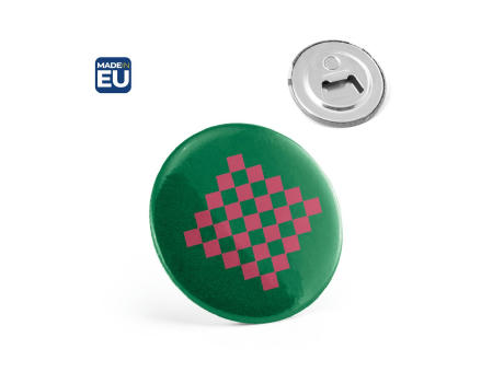 Button PIN 12. Runder Pin mit Magnet und Flaschenöffner