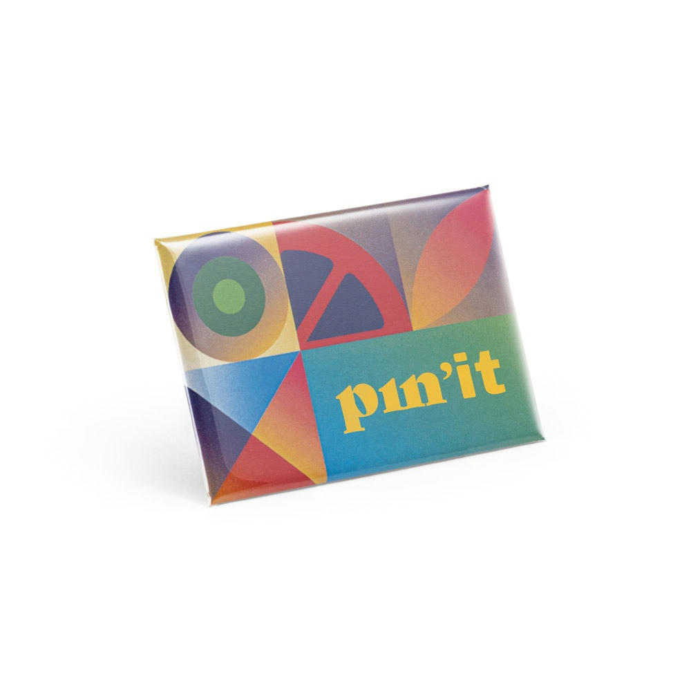 Button PIN 15. Rechteckiger Pin mit Magnet