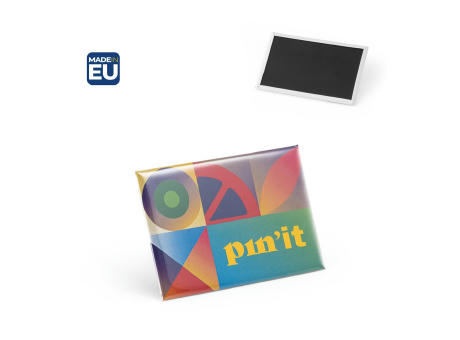 Button PIN 15. Rechteckiger Pin mit Magnet