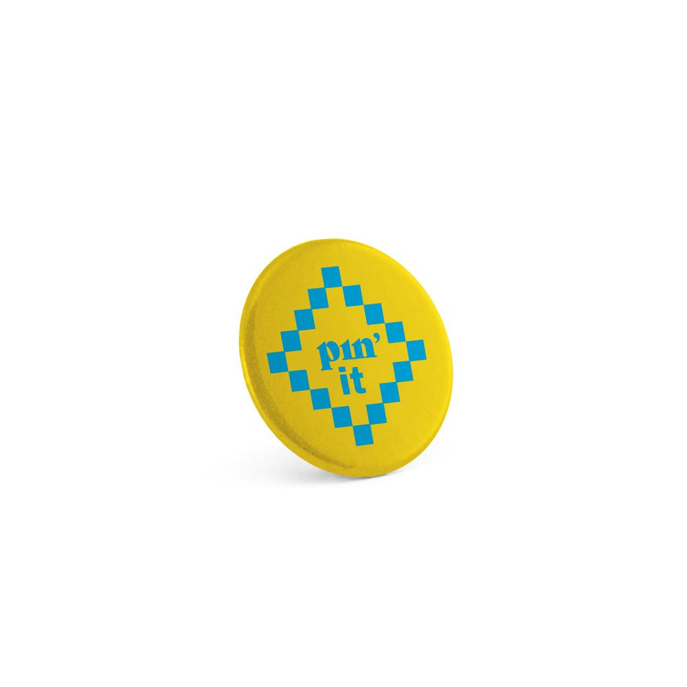 Button PIN 3. Runder Pin mit Broschennadel