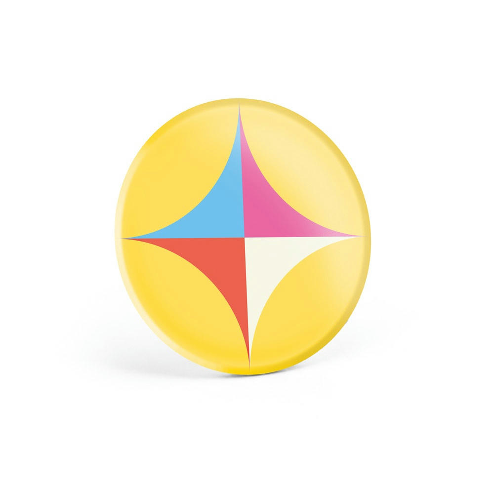Button PIN 9. Runder Pin mit Broschennadel