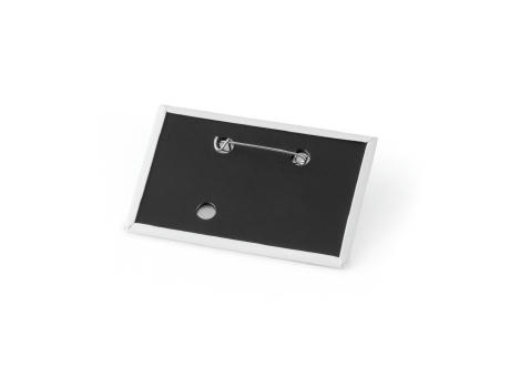 Button PIN 14. Rechteckiger horizontaler Pin mit Broschennadel