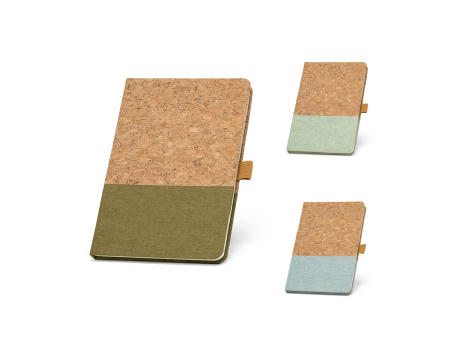 KLEE II. A5 Notizbuch aus Kork und Leinen mit linierten Blättern