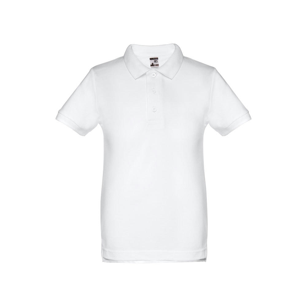 THC ADAM KIDS WH. Kurzärmeliges Poloshirt für Kinder (unisex). Farbe Weiß