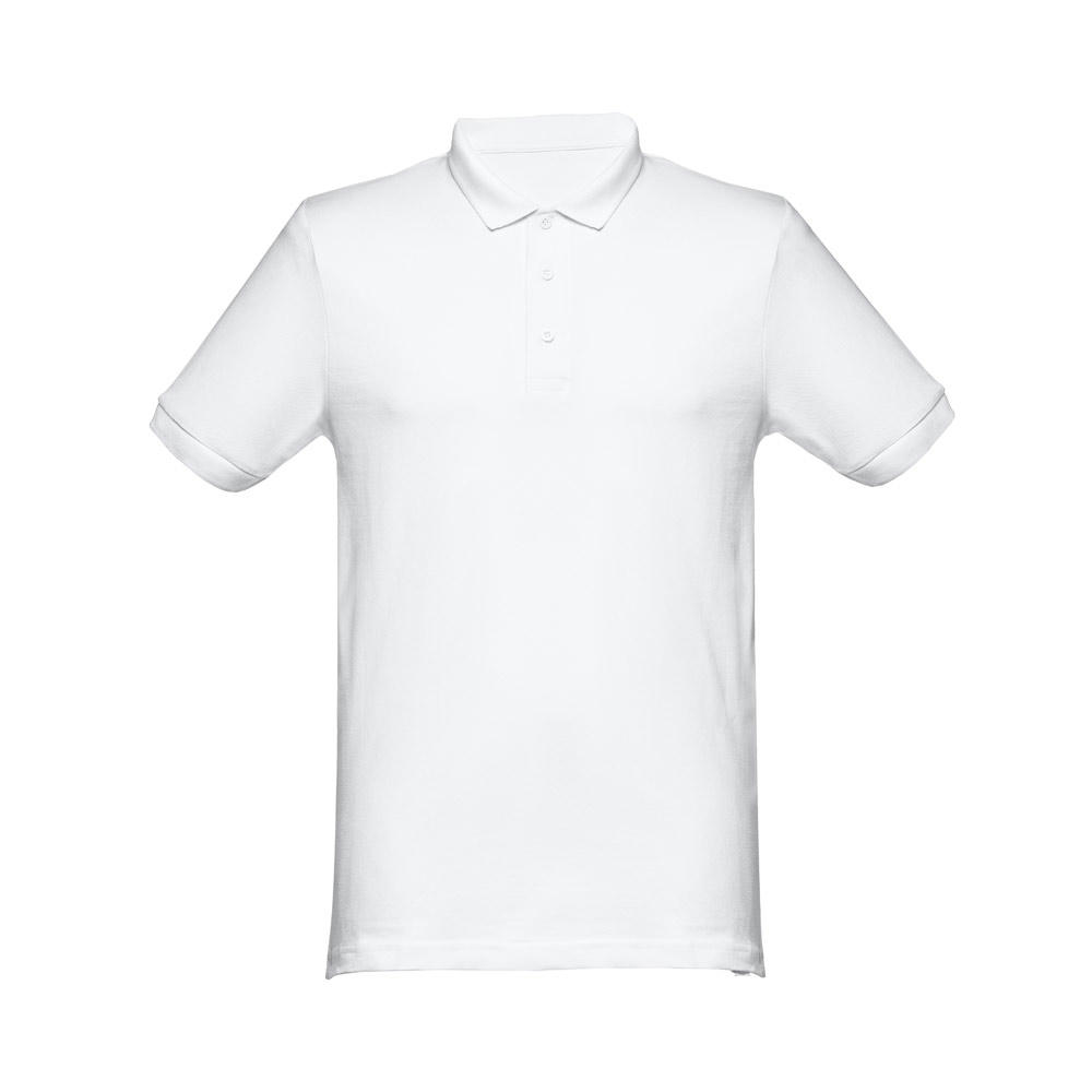 THC MONACO WH. Kurzarm-Poloshirt für Herren aus kardierter Baumwolle