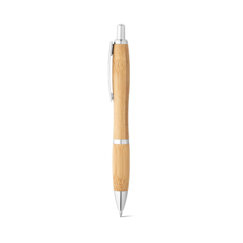 NICOLE. Bambus-Kugelschreiber mit Clip
