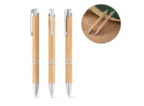 BETA BAMBOO. Bamboo Kugelschreiber mit Clip