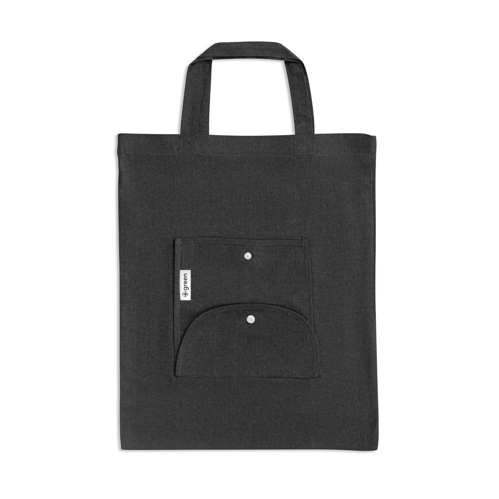 SIENA. Faltbare Tasche aus Baumwolle (50%), receycelte Baumwolle (30%) und Polyester (20% rPET) (140 g/m²)