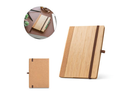 ORWELL. A5-Notizbuch aus Bambus- und Korkblättern mit unlinierten Blättern