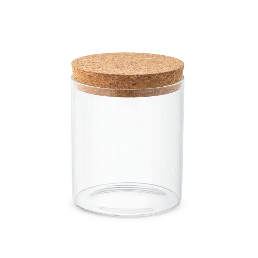 SPICE 700. Behälter (700 mL) aus Borosilikatglas mit Korkdeckel